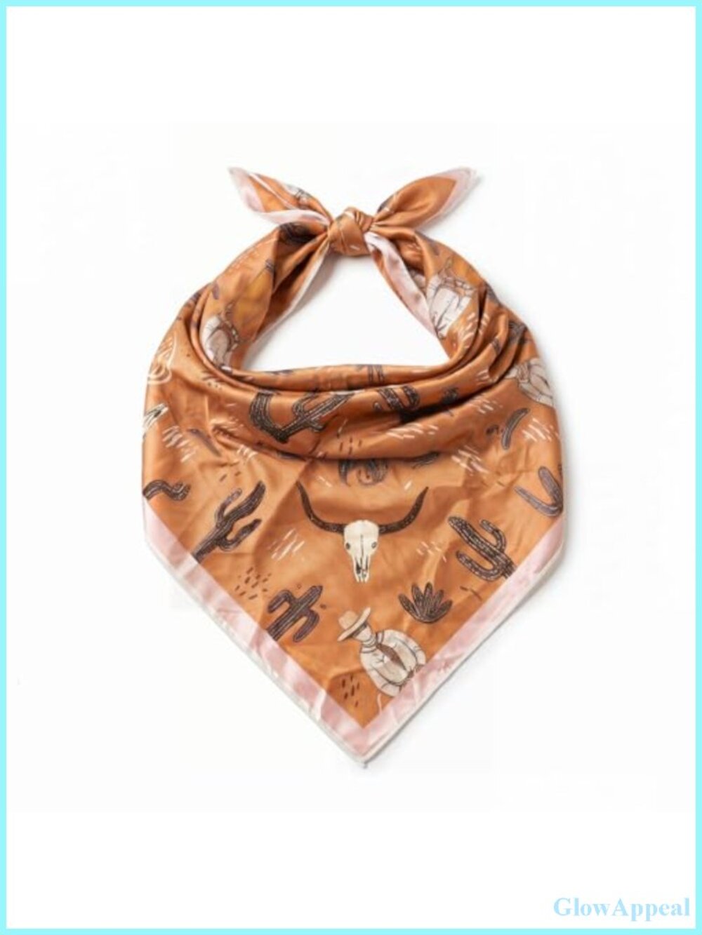 Satin Silk Blend Western Square Bandana Scarf Hair Accessory 27 Inch Cowgirl